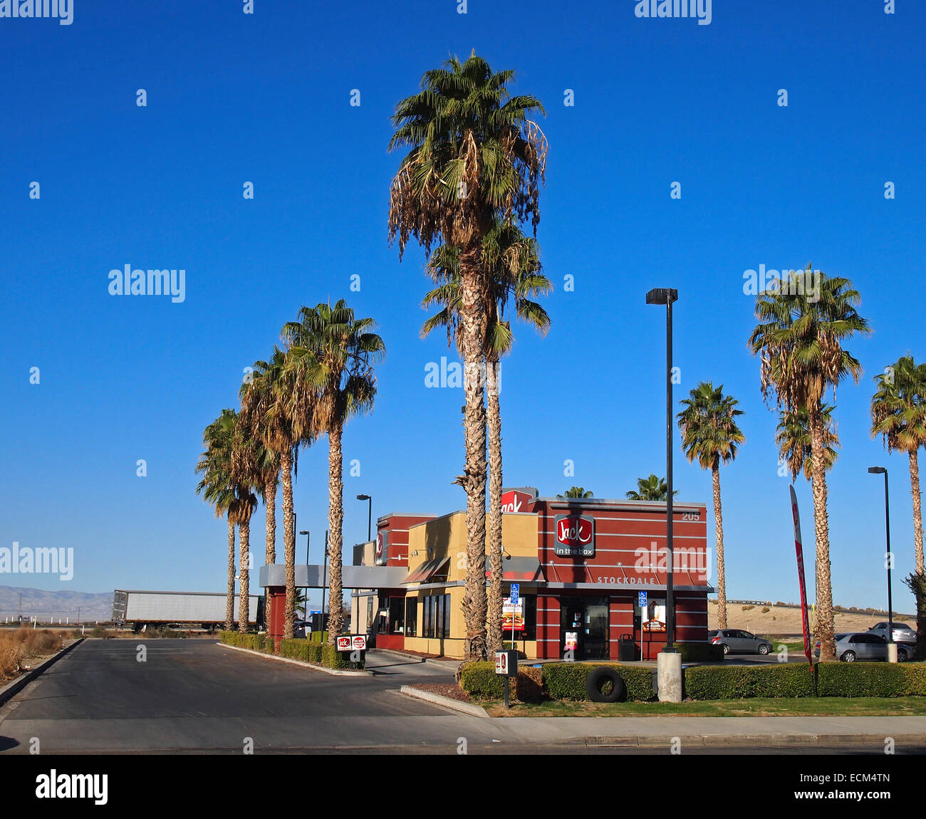 Jack in the Box restaurant, San Joaquin Valley, California, USA Stock