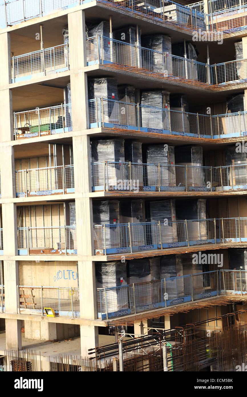 A block of student under construction in Bristol, showing