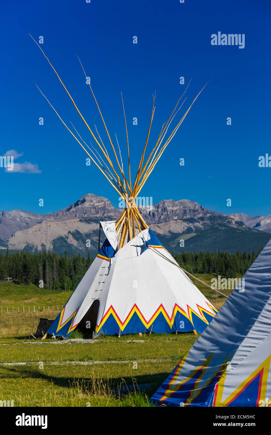 Authentic tepee of Native North Americans Stock Photo