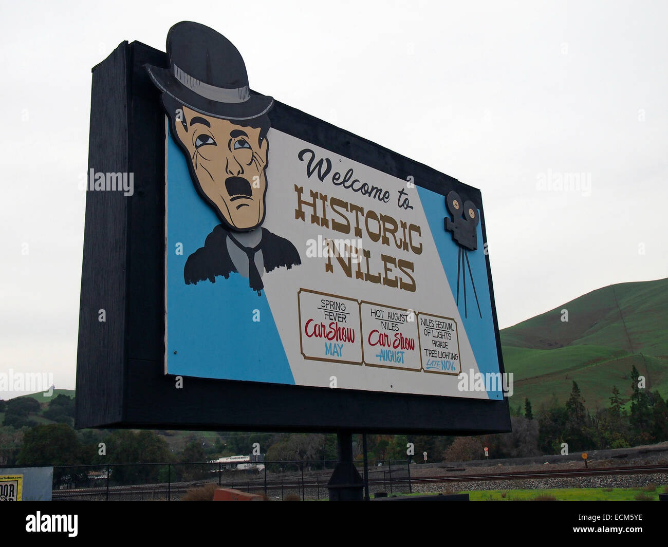 Welcome to Historic Niles sign.Fremont, California Stock Photo