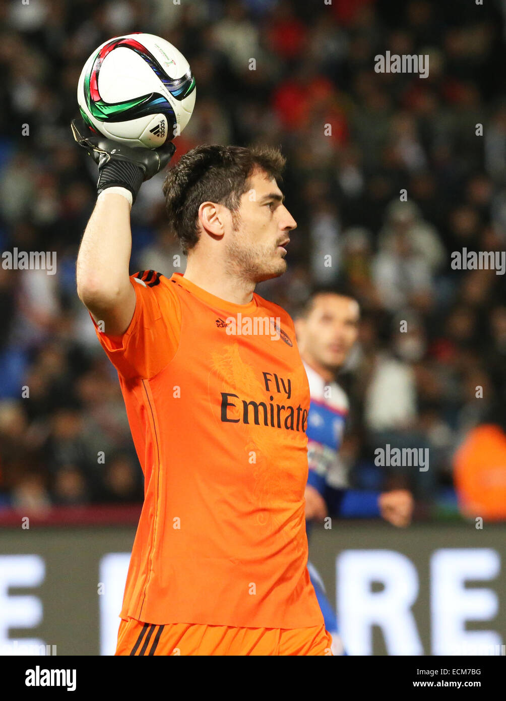 Marrakesh, Morocco. 16th Dec, 2014. FIFA World Club Cup. Cruz Azul versus Real Madrid. Real Madrid goalkeeper Iker Casillas (1) with the ball about to clear upfield. Credit:  Action Plus Sports/Alamy Live News Stock Photo