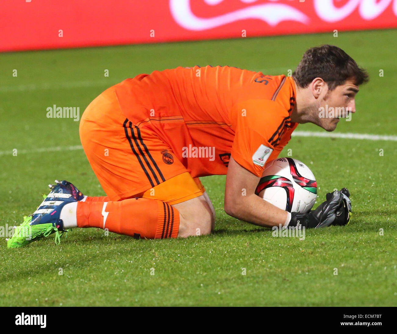 Marrakesh, Morocco. 16th Dec, 2014. FIFA World Club Cup. Cruz Azul versus Real Madrid. Real Madrid goalkeeper Iker Casillas (1) makes the save. Credit:  Action Plus Sports/Alamy Live News Stock Photo