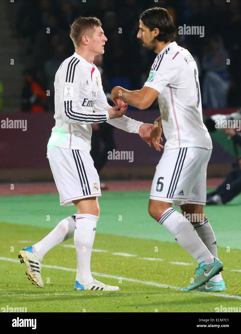 Marrakesh, Morocco. 16th Dec, 2014. FIFA World Club Cup. Cruz Azul versus Real Madrid. Real Madrid midfielder Toni Kroos (8) substituted for Real Madrid forward Sami Khedira (6) Credit:  Action Plus Sports/Alamy Live News Stock Photo