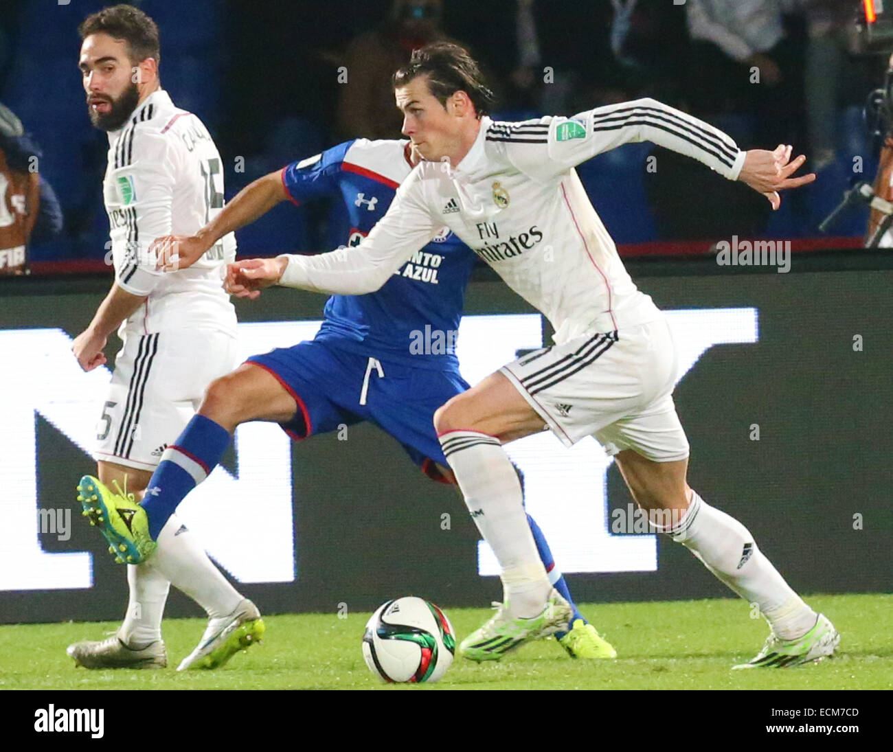 Marrakesh, Morocco. 16th Dec, 2014. FIFA World Club Cup. Cruz Azul versus Real Madrid. Real Madrid midfielder Gareth Bale (11) breaks forward with the ball. Credit:  Action Plus Sports/Alamy Live News Stock Photo