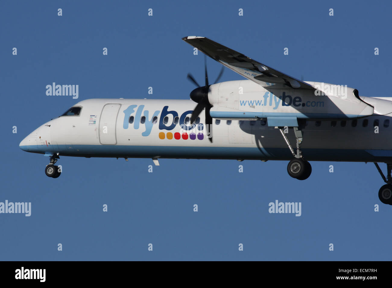 FLYBE DHC8 DASH 8 BOMBARDIER Stock Photo