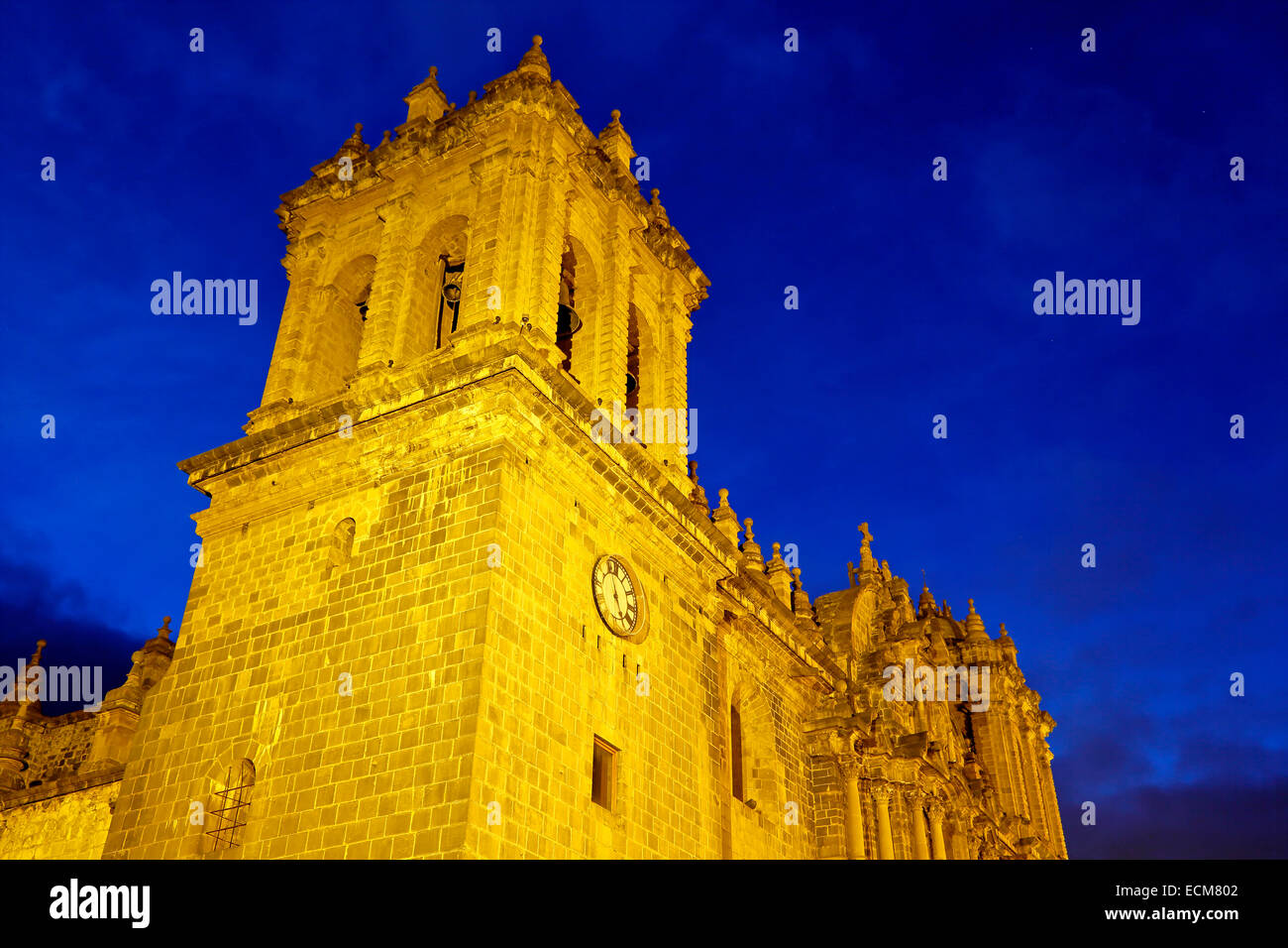 Bell tower, Cusco Cathedral (Nuestra Sra. de la Asuncion), Cusco, Peru Stock Photo