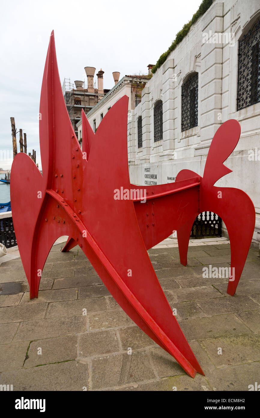 Alexander Calder, 'the cow' sculpture, Peggy Guggenheim Collection, Venice, Italy Stock Photo