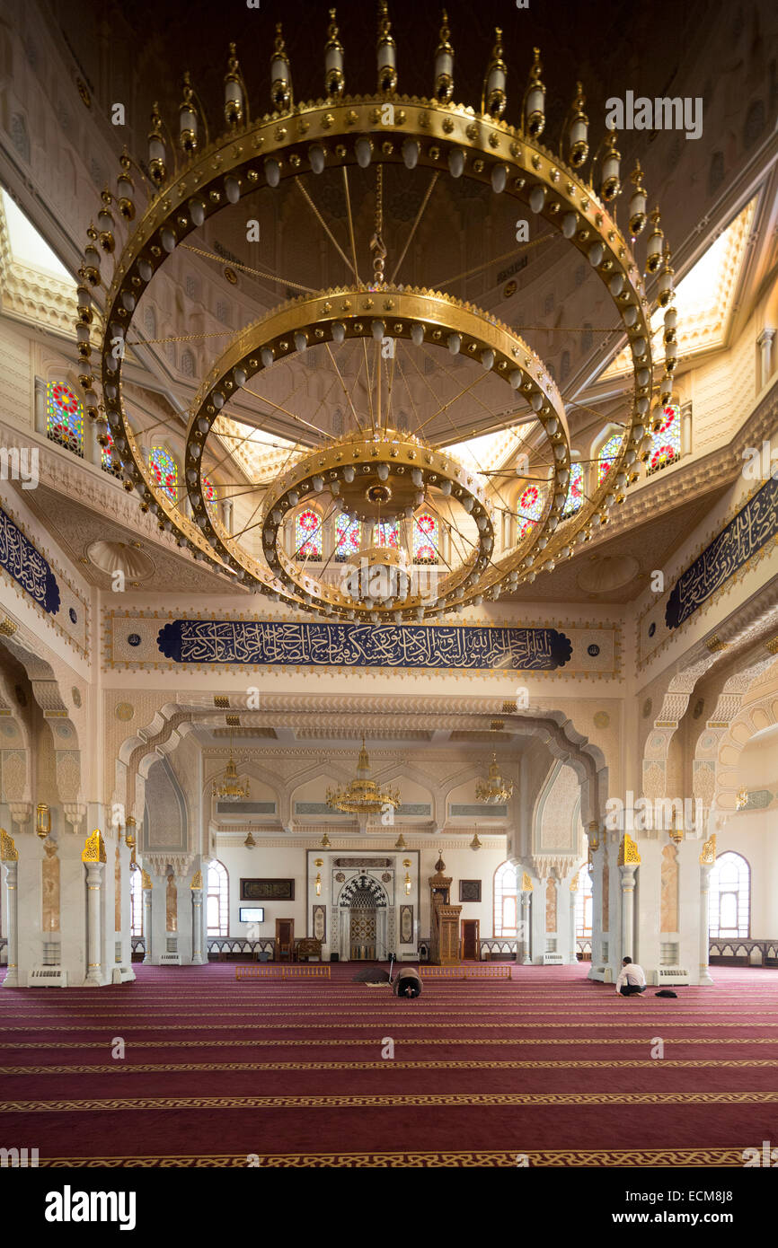 view towards mihrab, El Rahman El Rahim Mosque, Cairo, Egypt Stock Photo