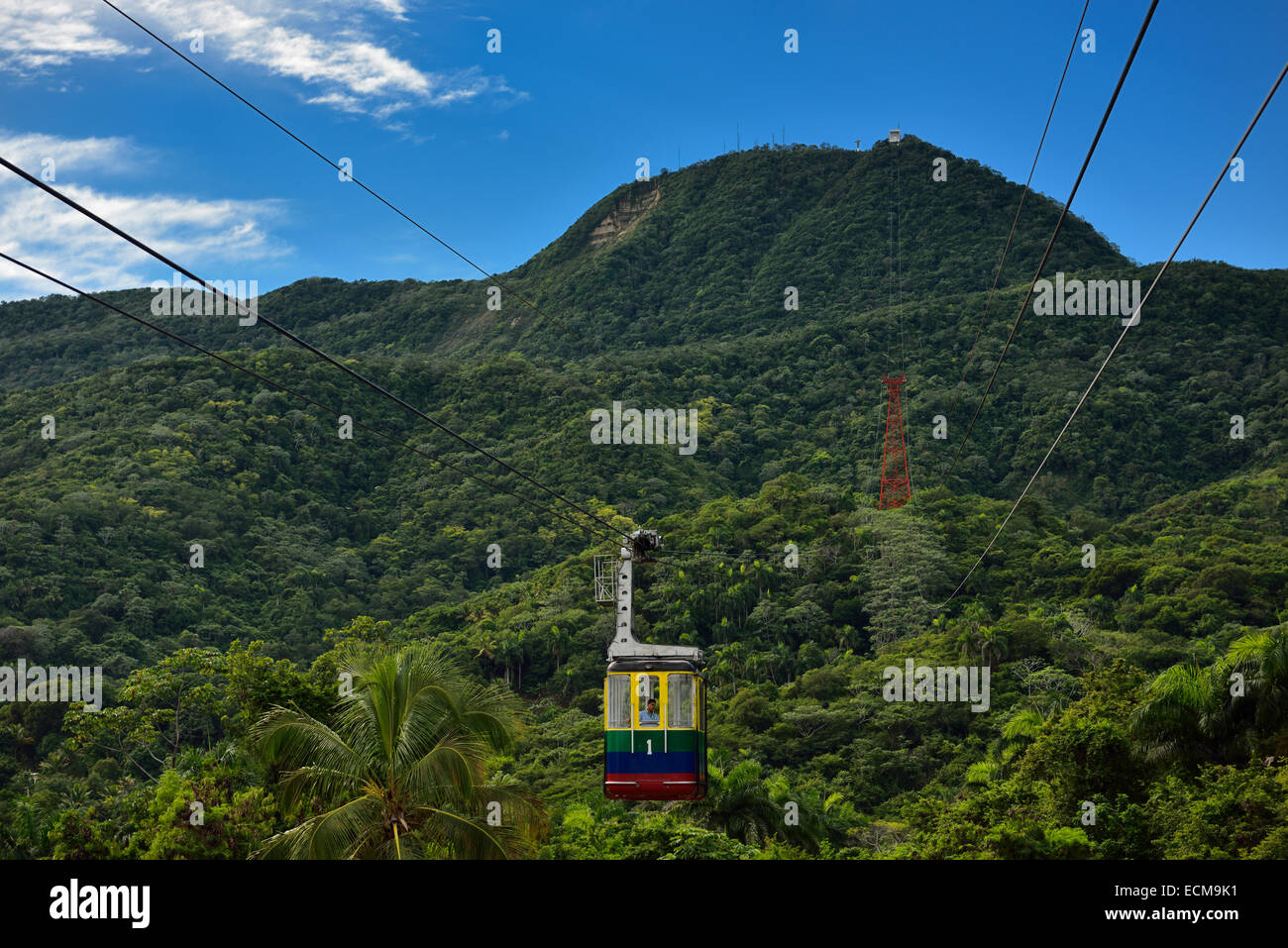 Cable car at Mount Isabel de Torres National Park Puerto Plata Dominican Republic Stock Photo