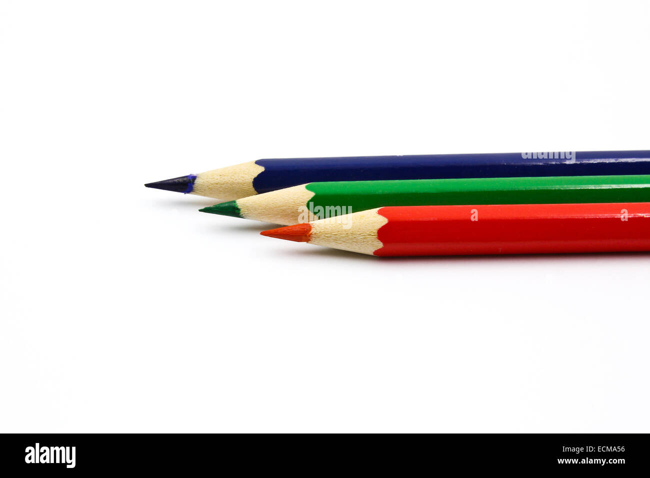Colored pencils isolated on white background Stock Photo - Alamy