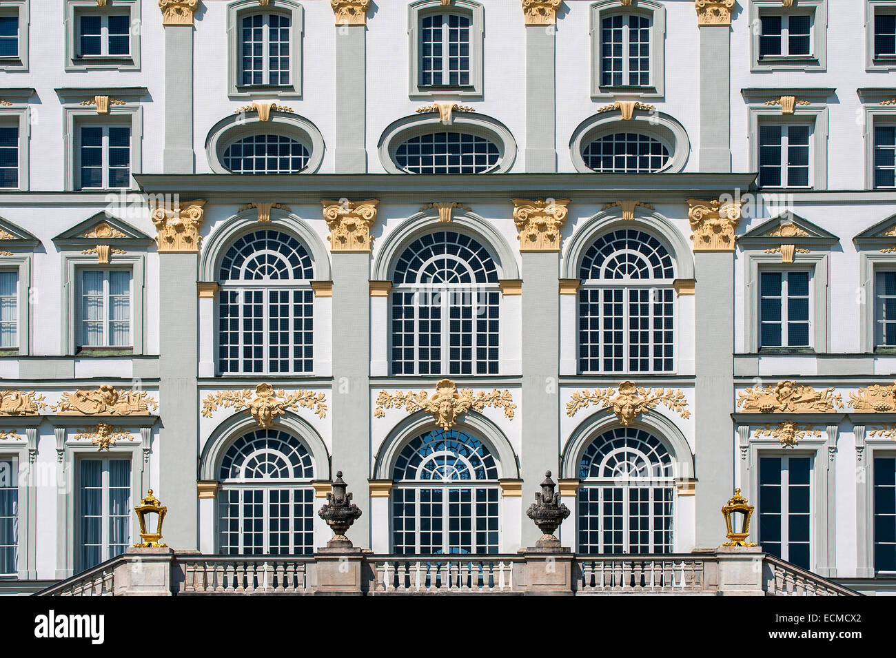 Nymphenburg Palace, west facade, Munich, Upper Bavaria, Bavaria, Germany Stock Photo