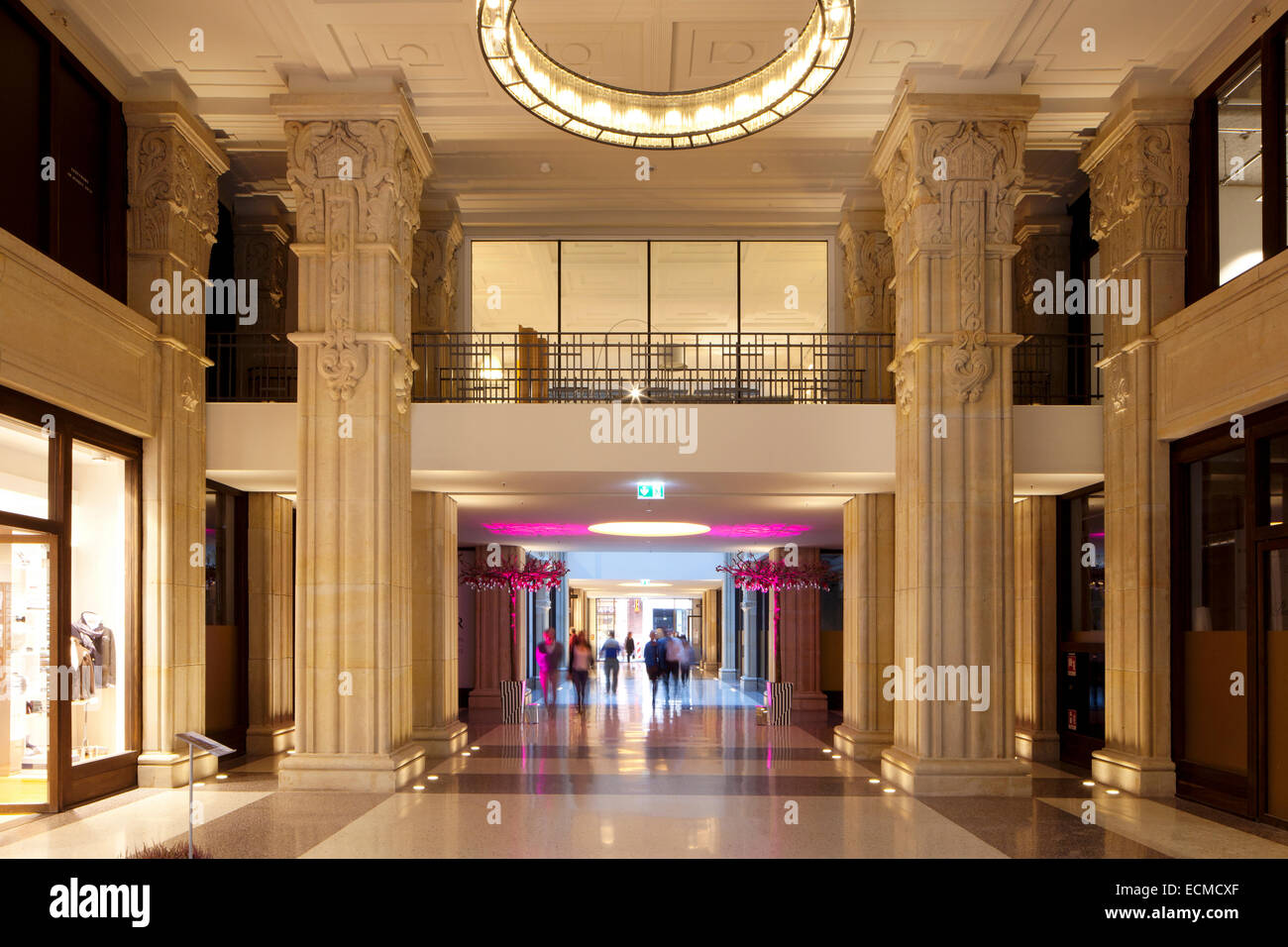 Kaisergalerie Mall Atrium With Terrazzo Floor Design Ring Light