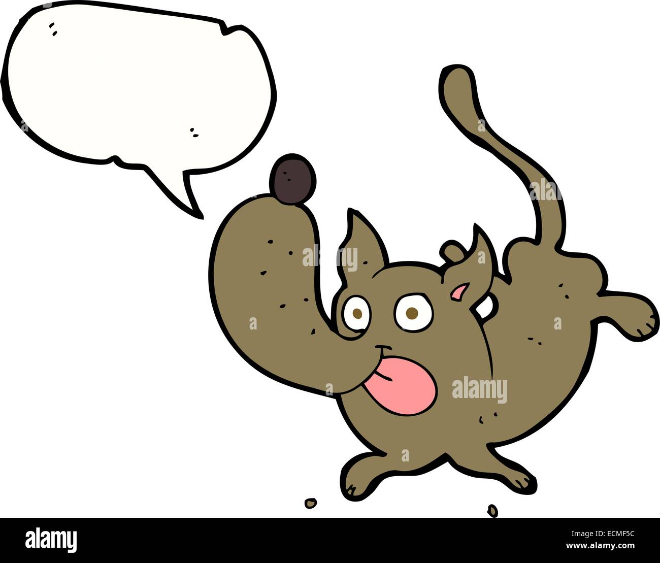 cartoon funny dog with speech bubble Stock Vector Image & Art - Alamy
