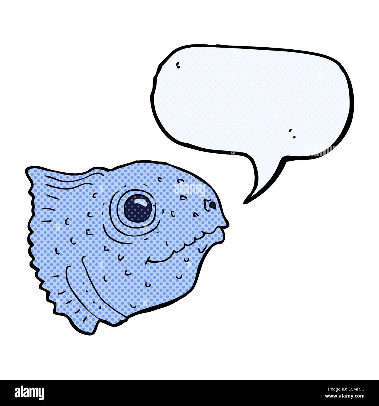 cartoon fish head with speech bubble Stock Vector Image & Art - Alamy
