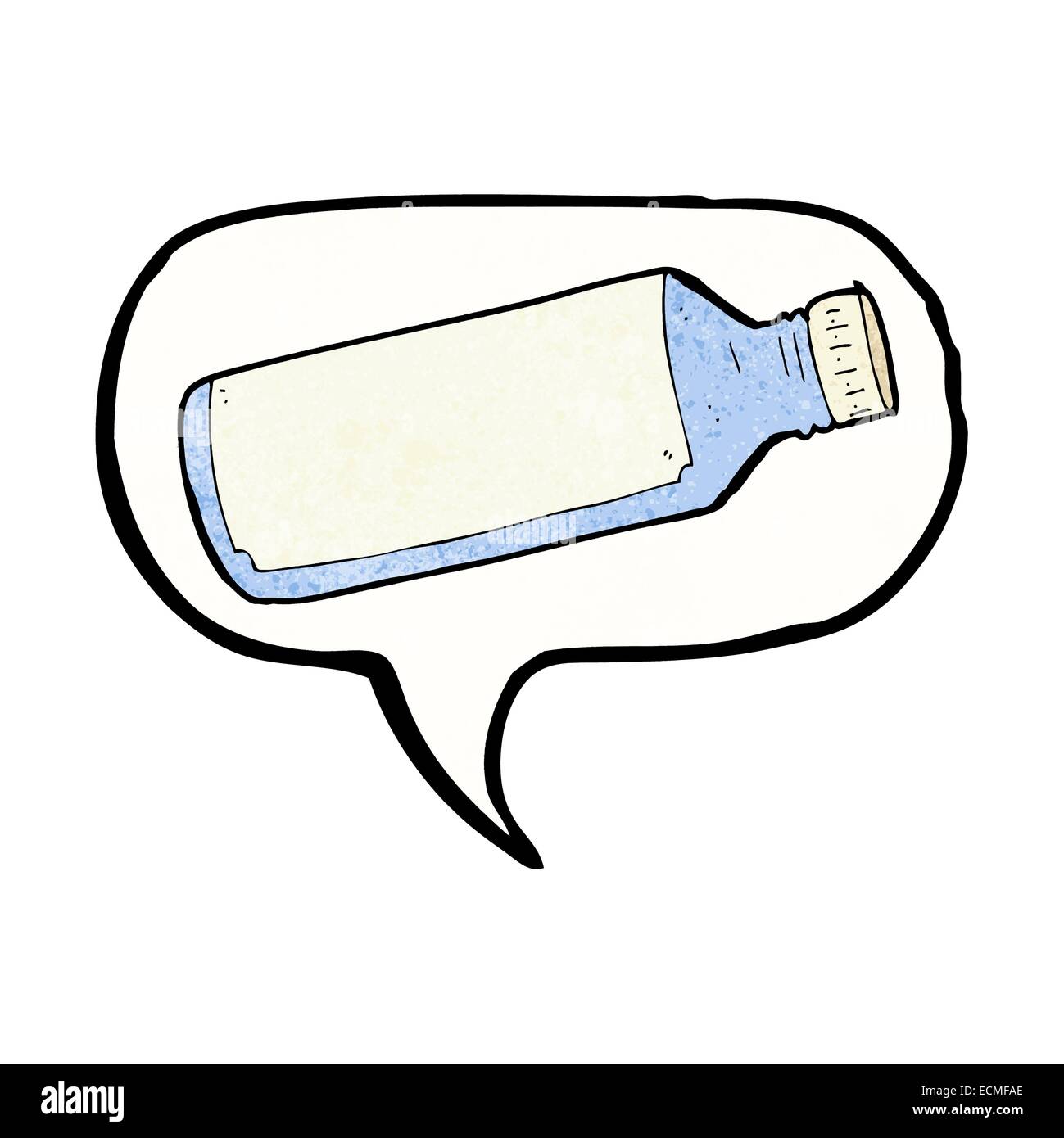 cartoon water bottle with speech bubble Stock Vector Image & Art - Alamy
