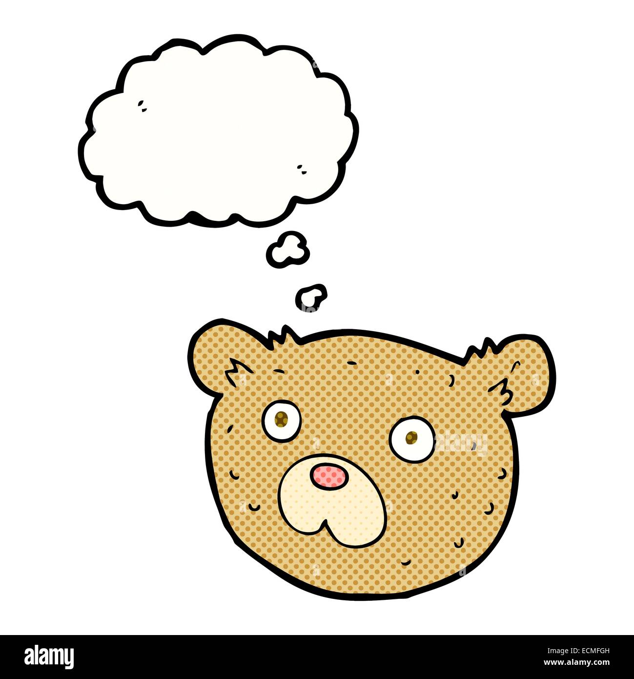 cartoon teddy bear with thought bubble Stock Vector Image & Art - Alamy