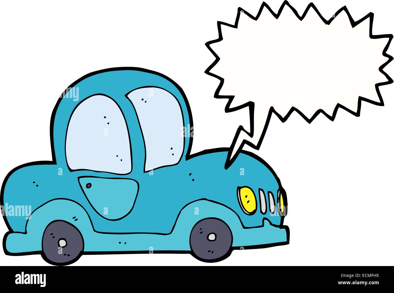 cartoon car with speech bubble Stock Vector Image & Art Alamy