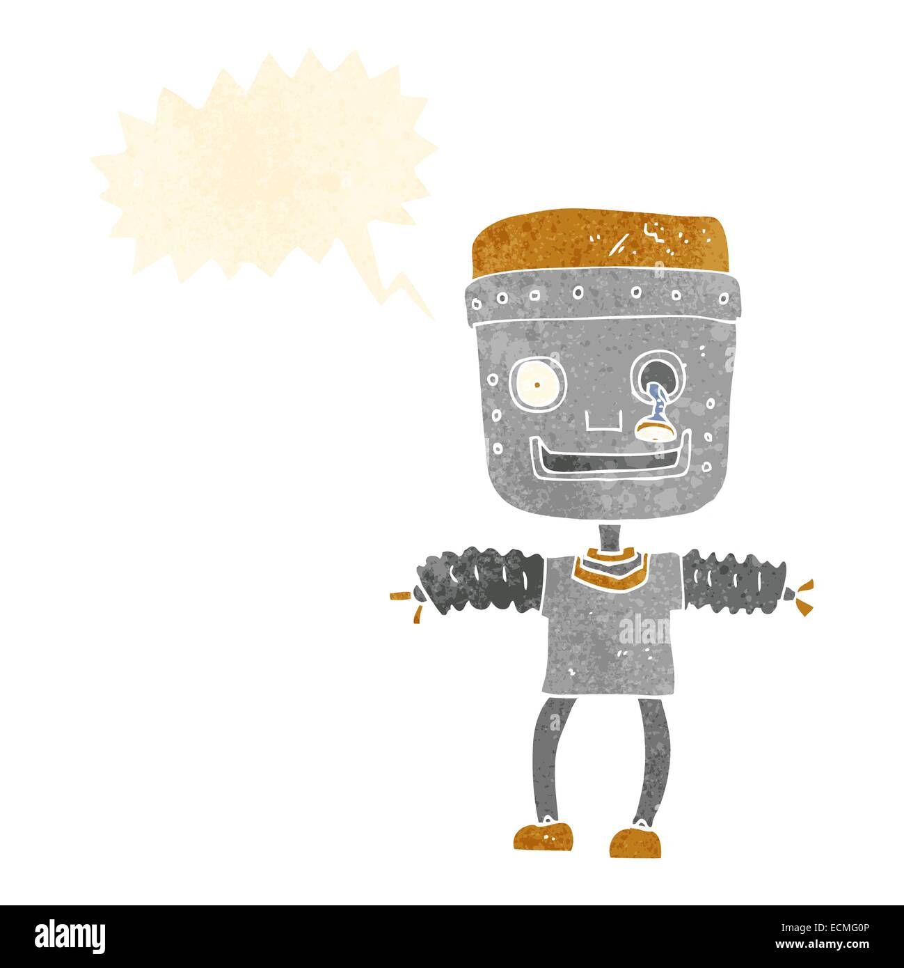 cartoon robot with speech bubble Stock Vector Image & Art - Alamy