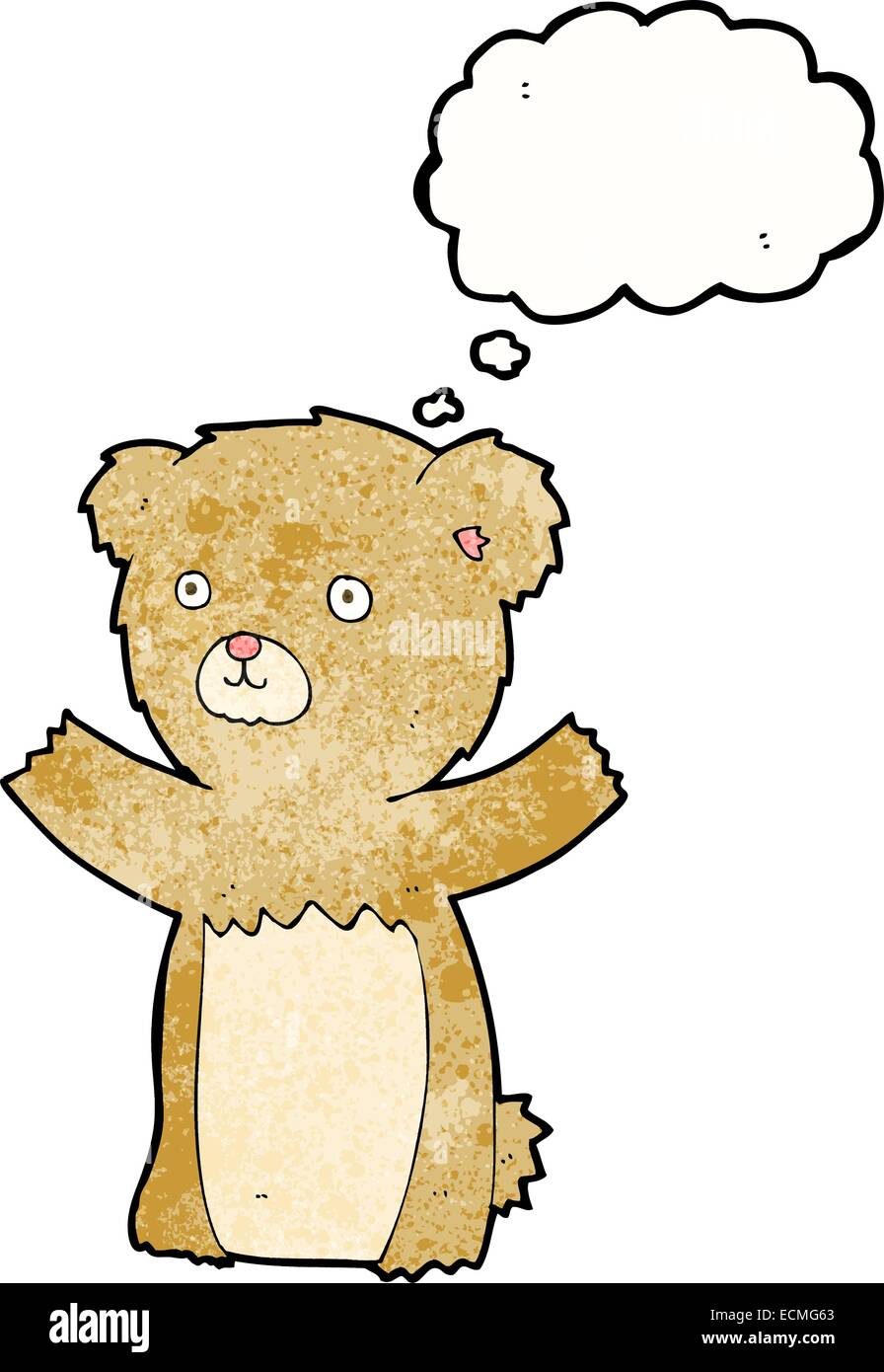 cartoon teddy bear with thought bubble Stock Vector Image & Art - Alamy