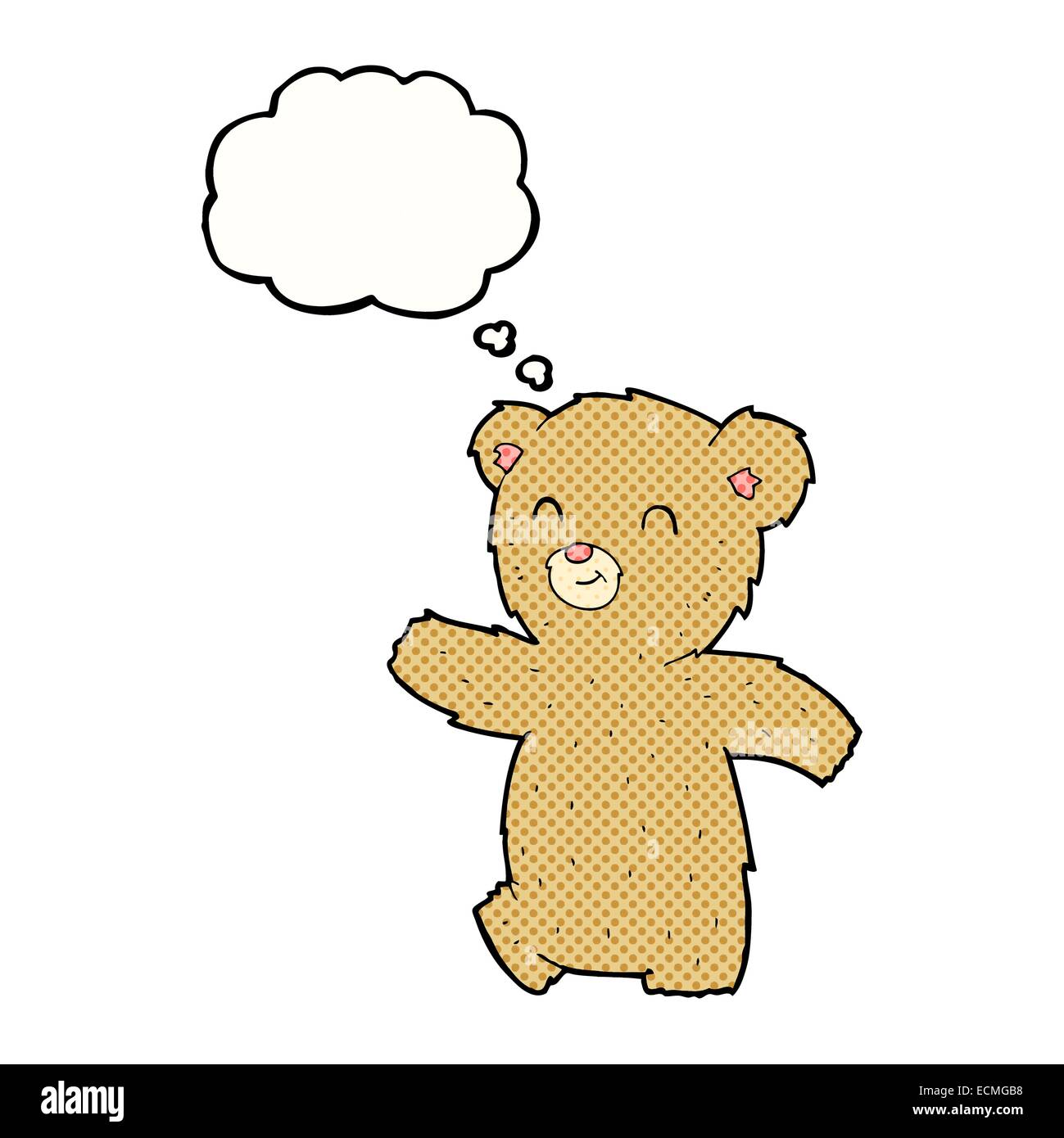 cartoon teddy bear with thought bubble Stock Vector Image & Art - Alamy