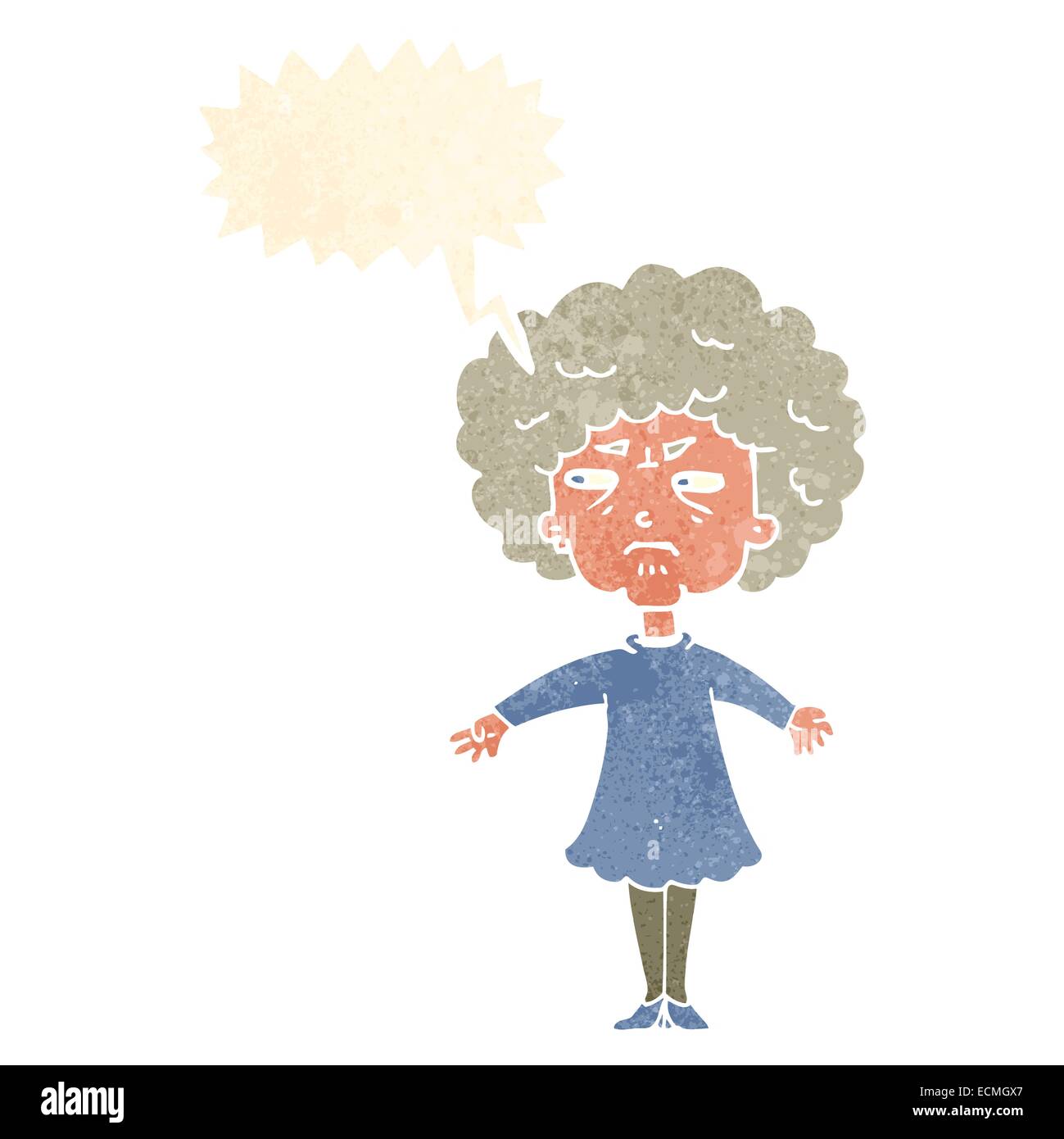 Cartoon bitter old woman hi-res stock photography and images - Alamy