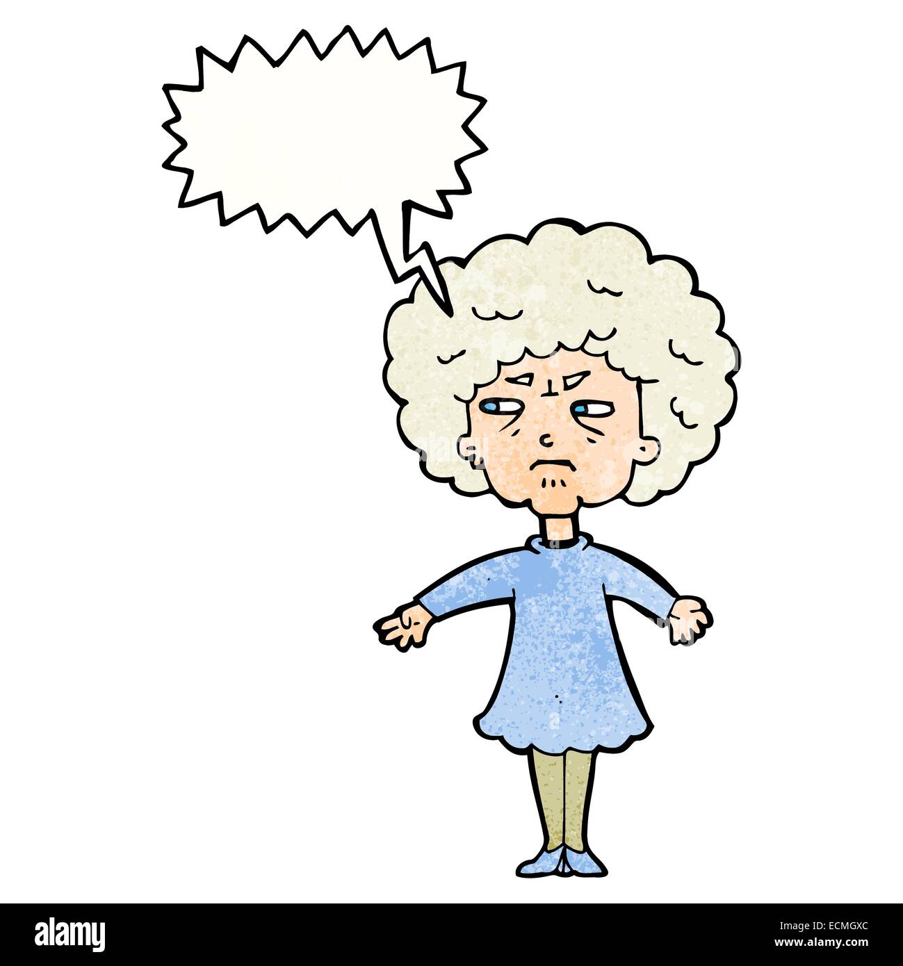 Cartoon bitter old woman hi-res stock photography and images - Alamy