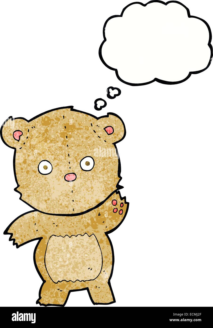 cartoon teddy bear with thought bubble Stock Vector Image & Art - Alamy
