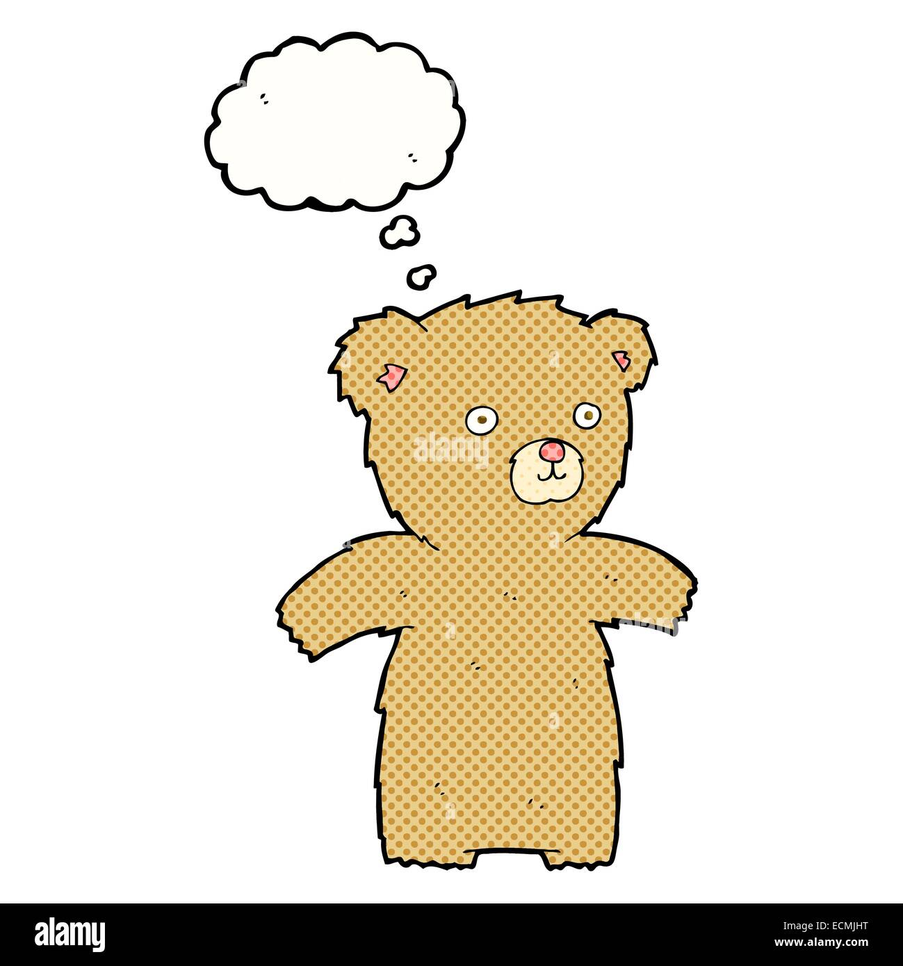 cute cartoon teddy bear with thought bubble Stock Vector Image & Art ...