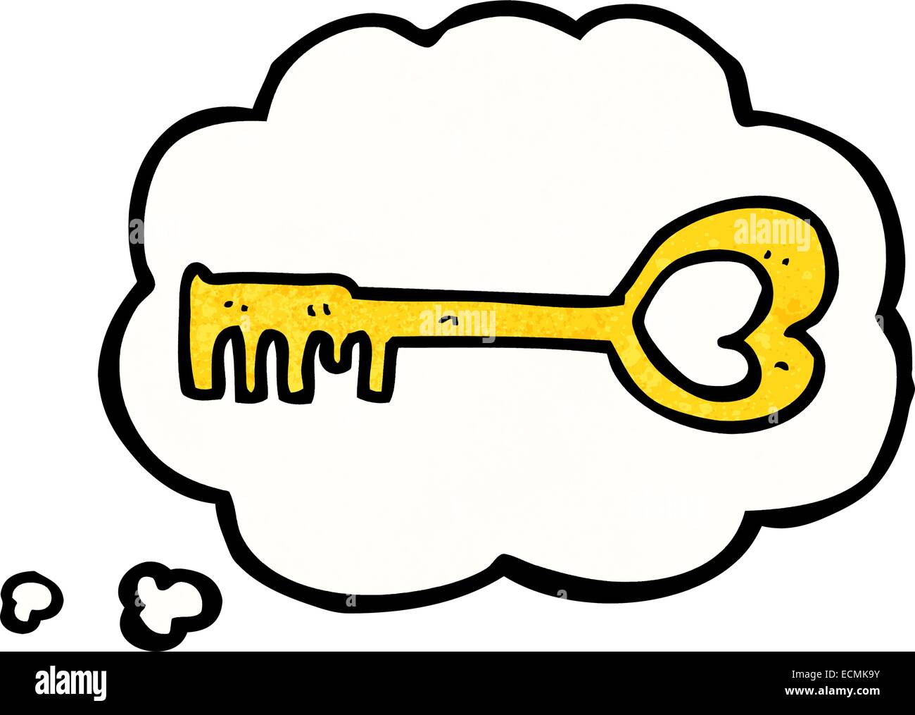 cartoon heart shaped key with thought bubble Stock Vector Image & Art ...