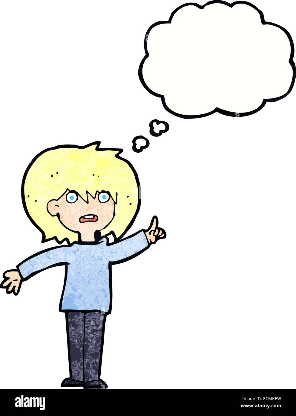 cartoon woman asking question with thought bubble Stock Vector Image ...