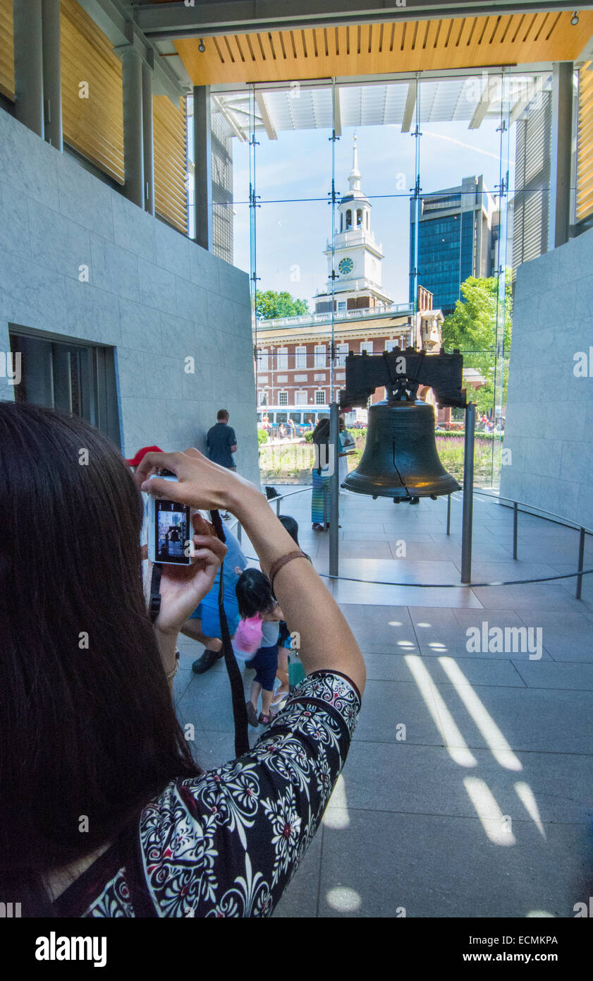 Philadelphia Pennsylvania Liberty Bell in Independence Hall famous