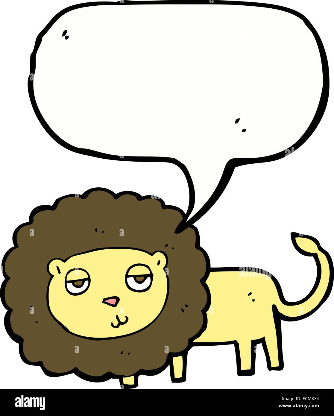 cartoon lion with speech bubble Stock Vector Image & Art - Alamy