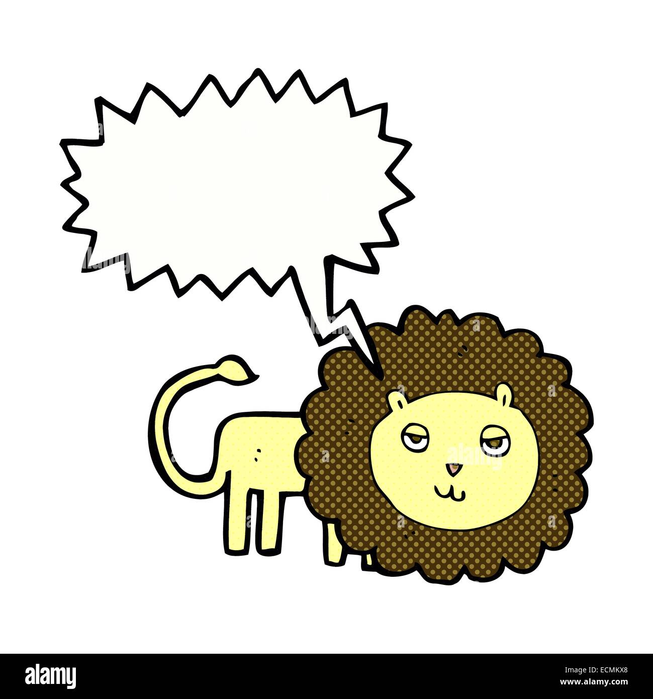 cartoon lion with speech bubble Stock Vector Image & Art - Alamy