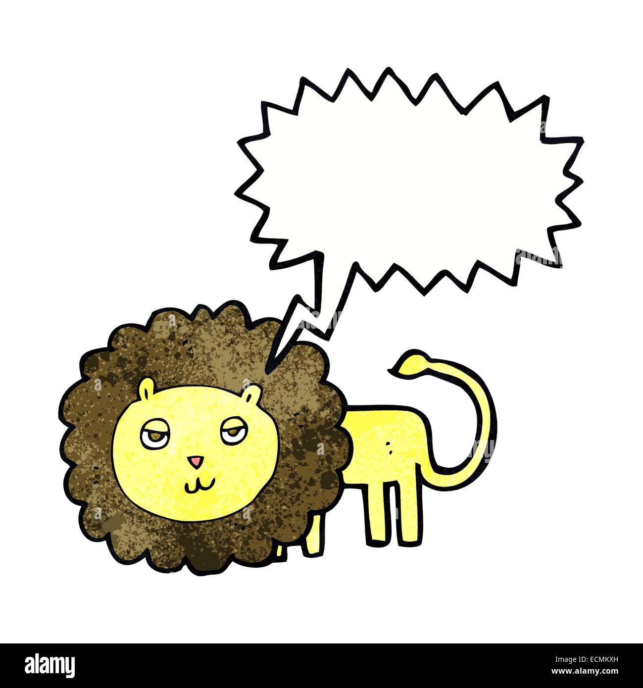 cartoon lion with speech bubble Stock Vector Image & Art - Alamy
