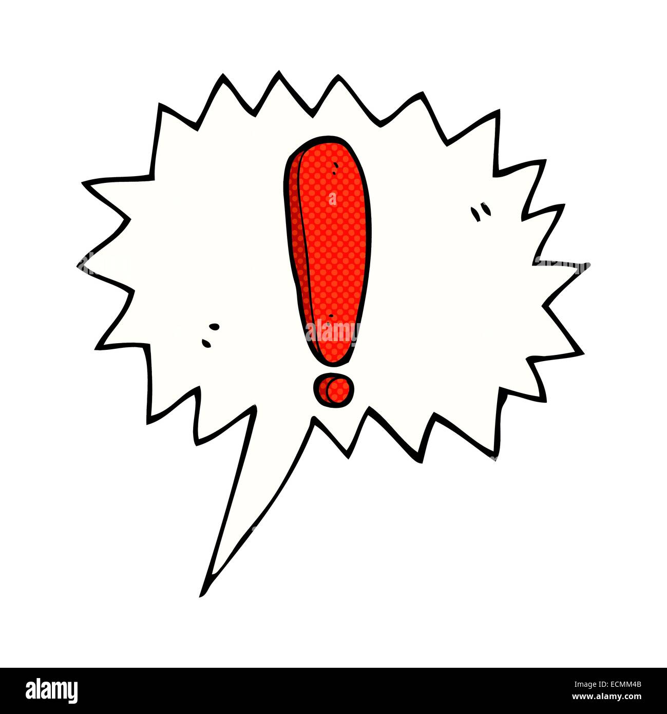 cartoon exclamation mark with speech bubble Stock Vector Image & Art ...