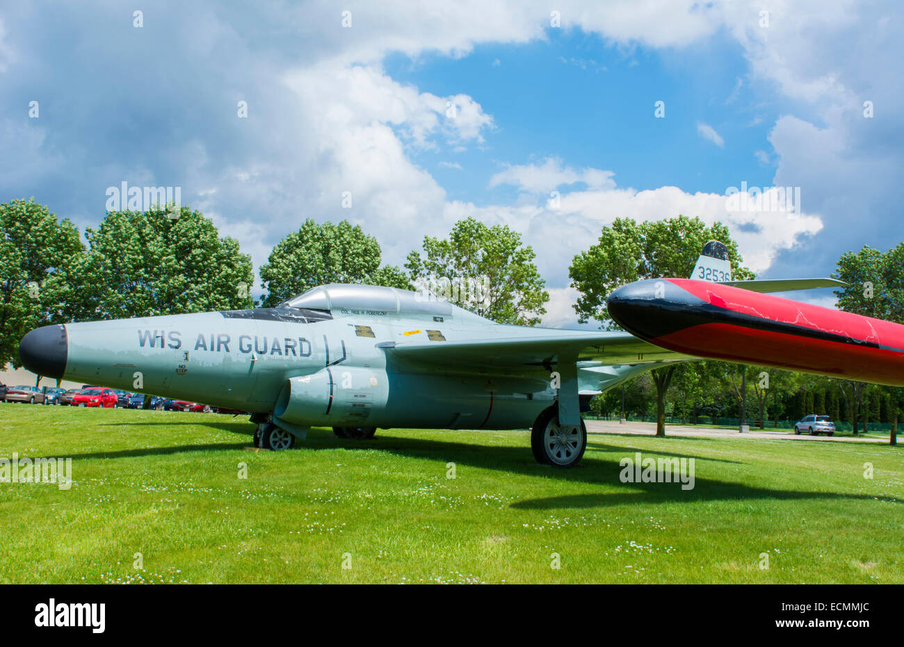 Oshkosh Wisconsin historical aircraft in front of famous EAA