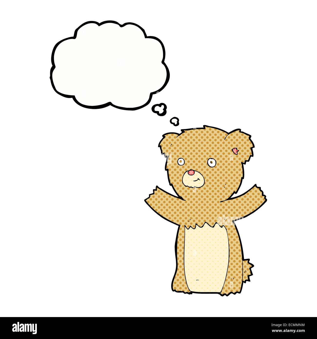 cartoon teddy bear with thought bubble Stock Vector Image & Art - Alamy