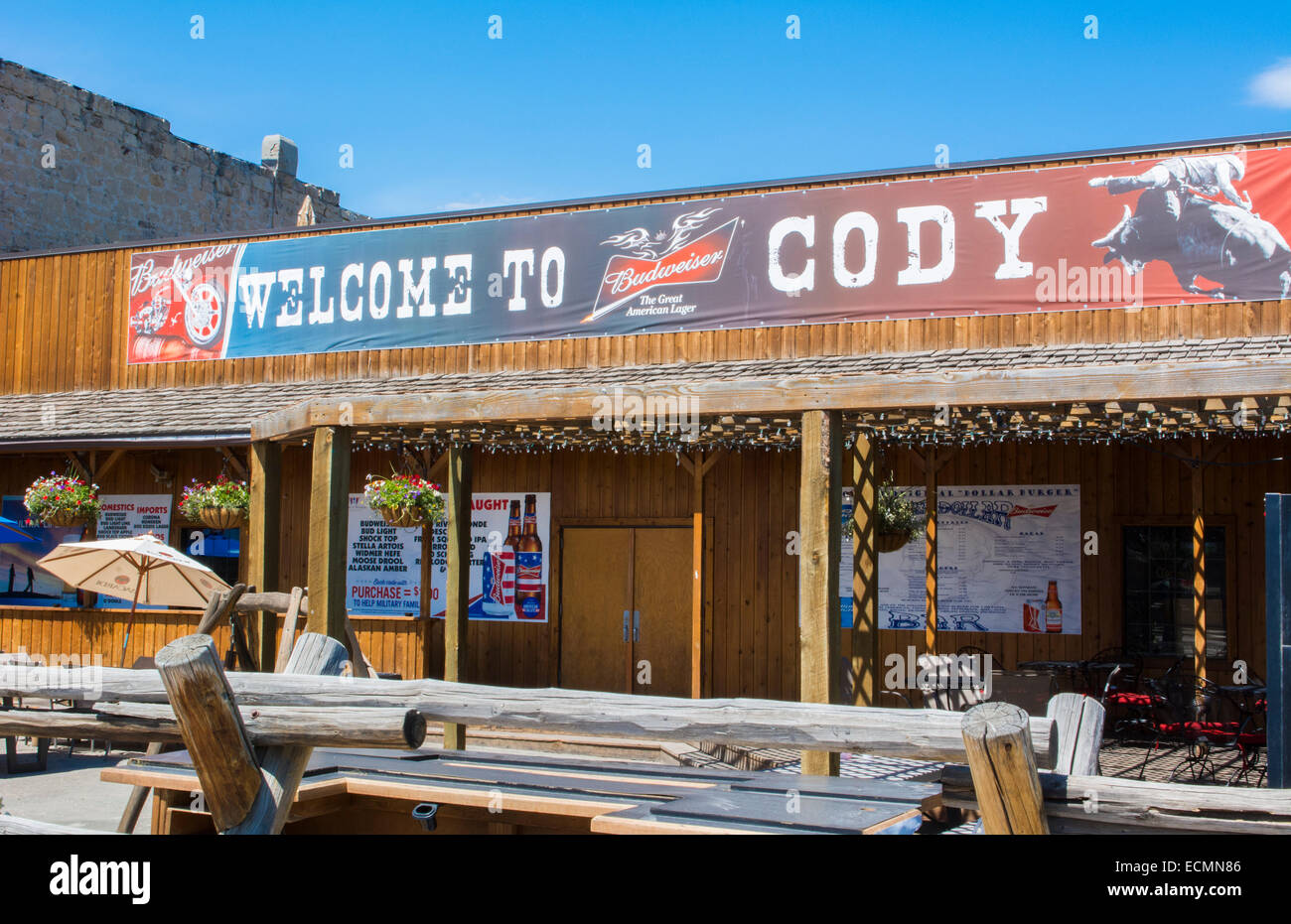 Cody Wyoming downtown Sheridan Avenue to Cody building on the