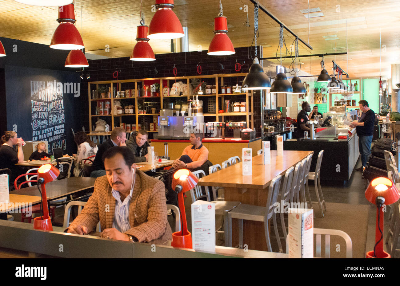 Oslo Norway Peppes Pizza a modern pizza restaurant with WiFi and