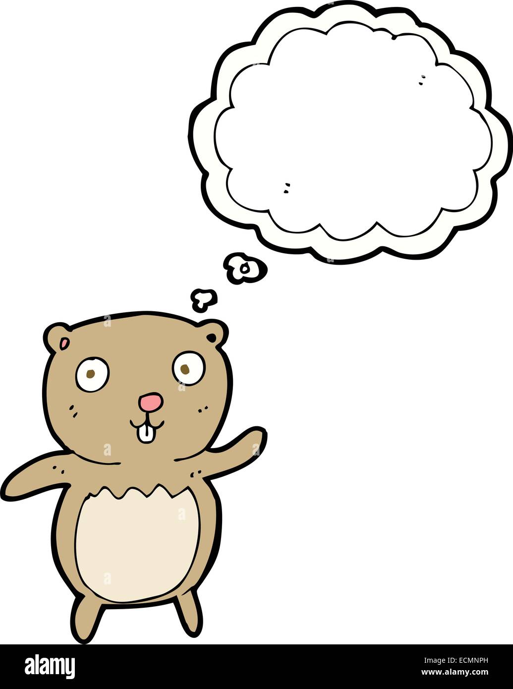 cartoon teddy bear with thought bubble Stock Vector Image & Art - Alamy