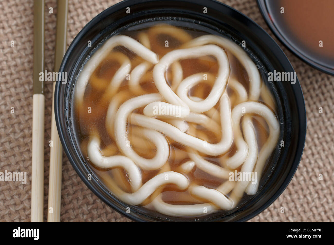 Udon Noodles in broth Japanese cuisine Stock Photo Alamy