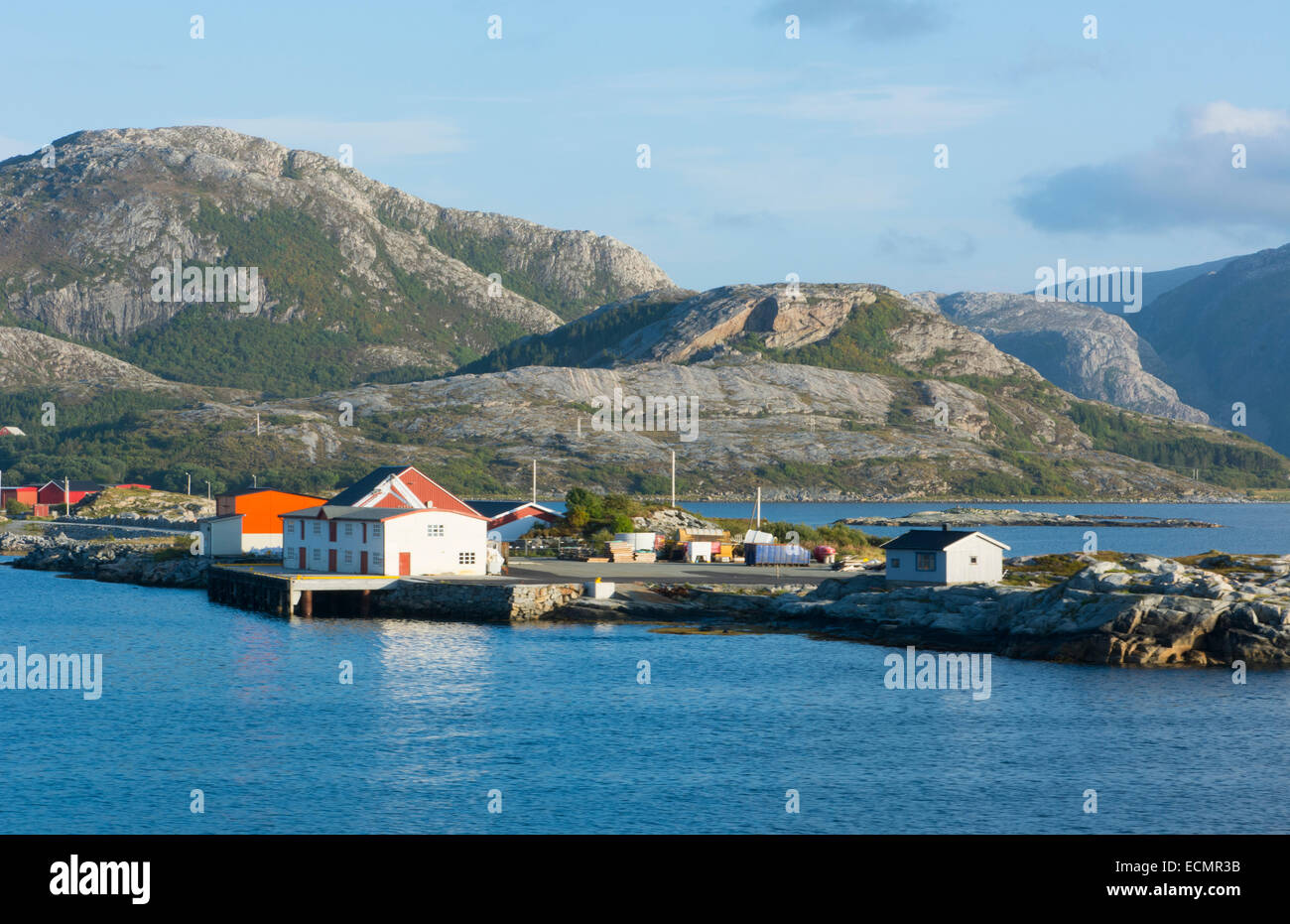 Bodo Norway cruise Hurtigruten small village on water near the Arctic