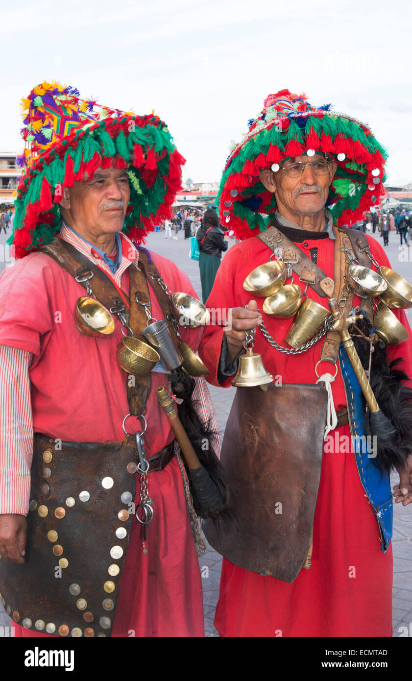 Marrakech Morocco traditional dress of local men in dress with bells in Old  Medina Stock Photo - Alamy
