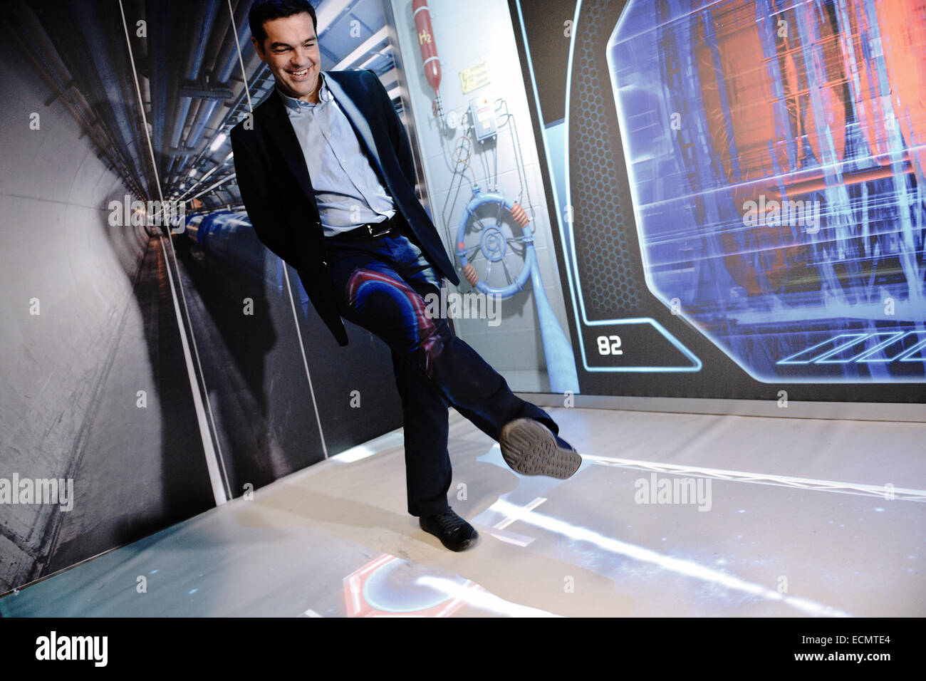 Alexis Tsipras during his visit in the 79th Thessaloniki International Fair, Greece Stock Photo