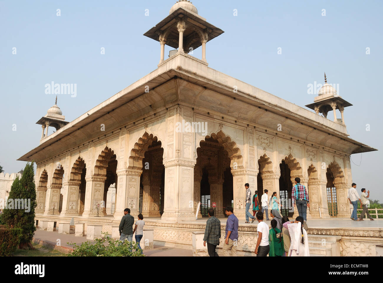 diwan-i- khas a marble building inside red fort delhi india Stock Photo