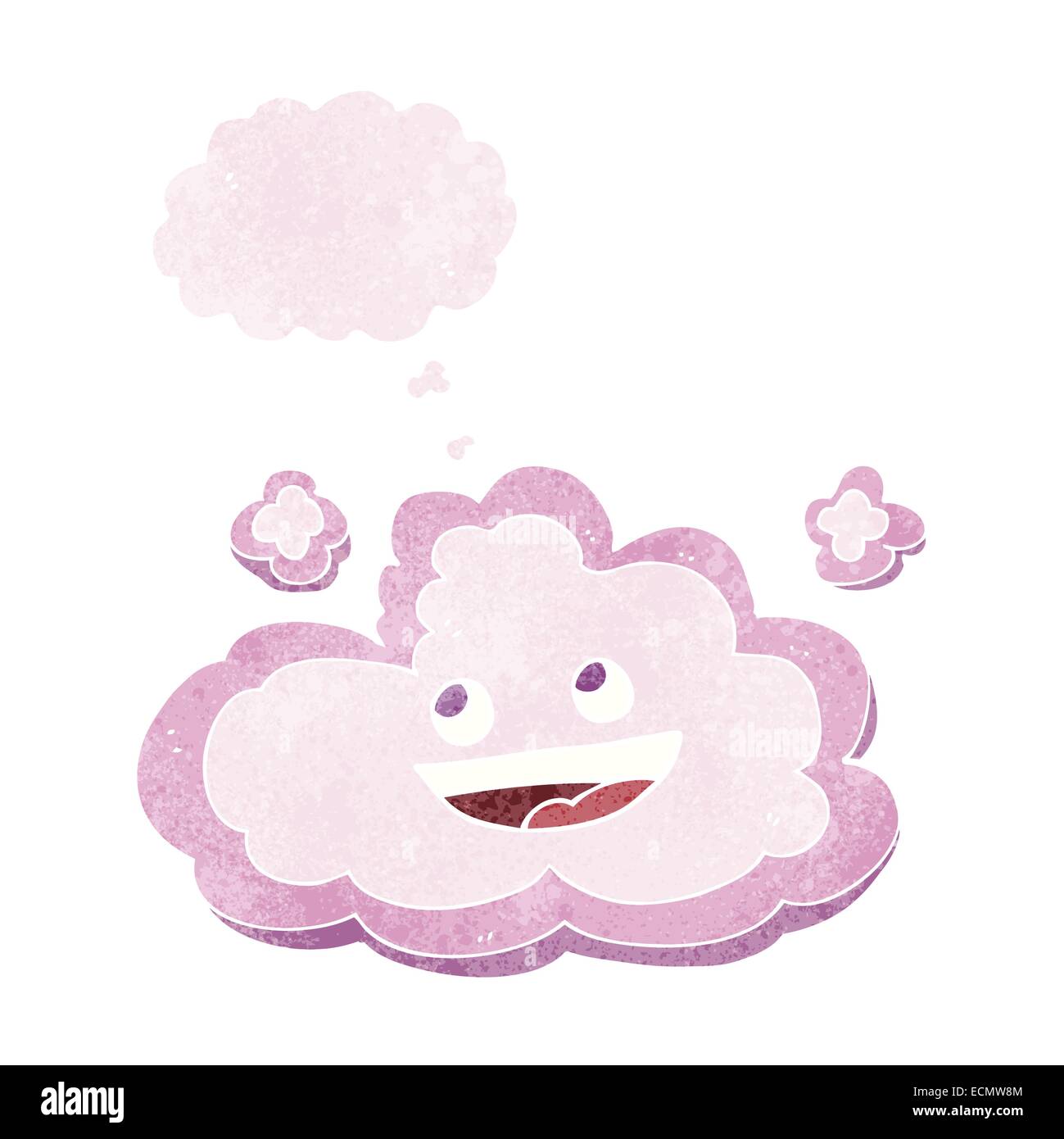 cartoon decorative cloud with thought bubble Stock Vector Image & Art ...