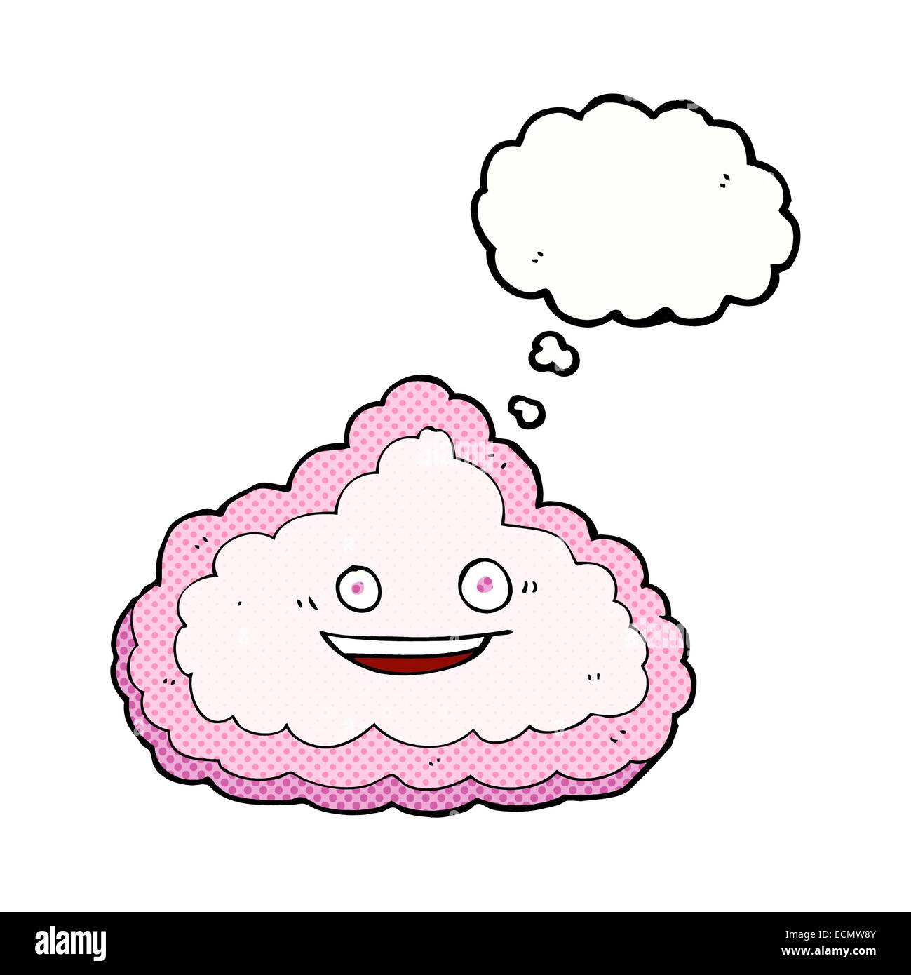 cartoon decorative cloud with thought bubble Stock Vector Image & Art ...