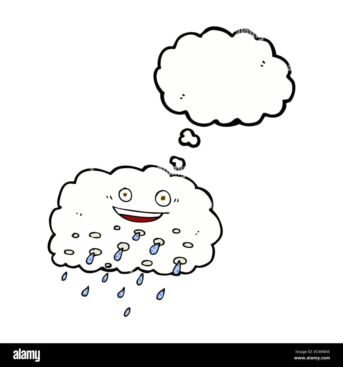 cartoon rain cloud with thought bubble Stock Vector Image & Art - Alamy