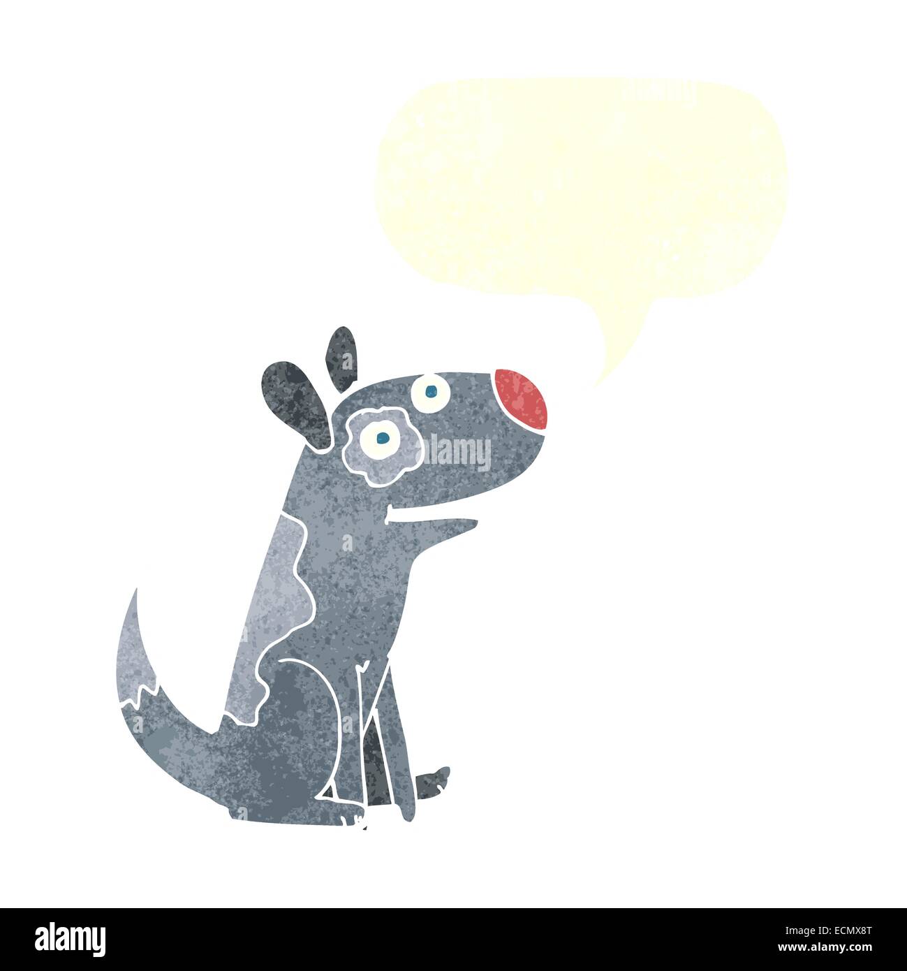 cartoon happy dog with speech bubble Stock Vector Image & Art - Alamy