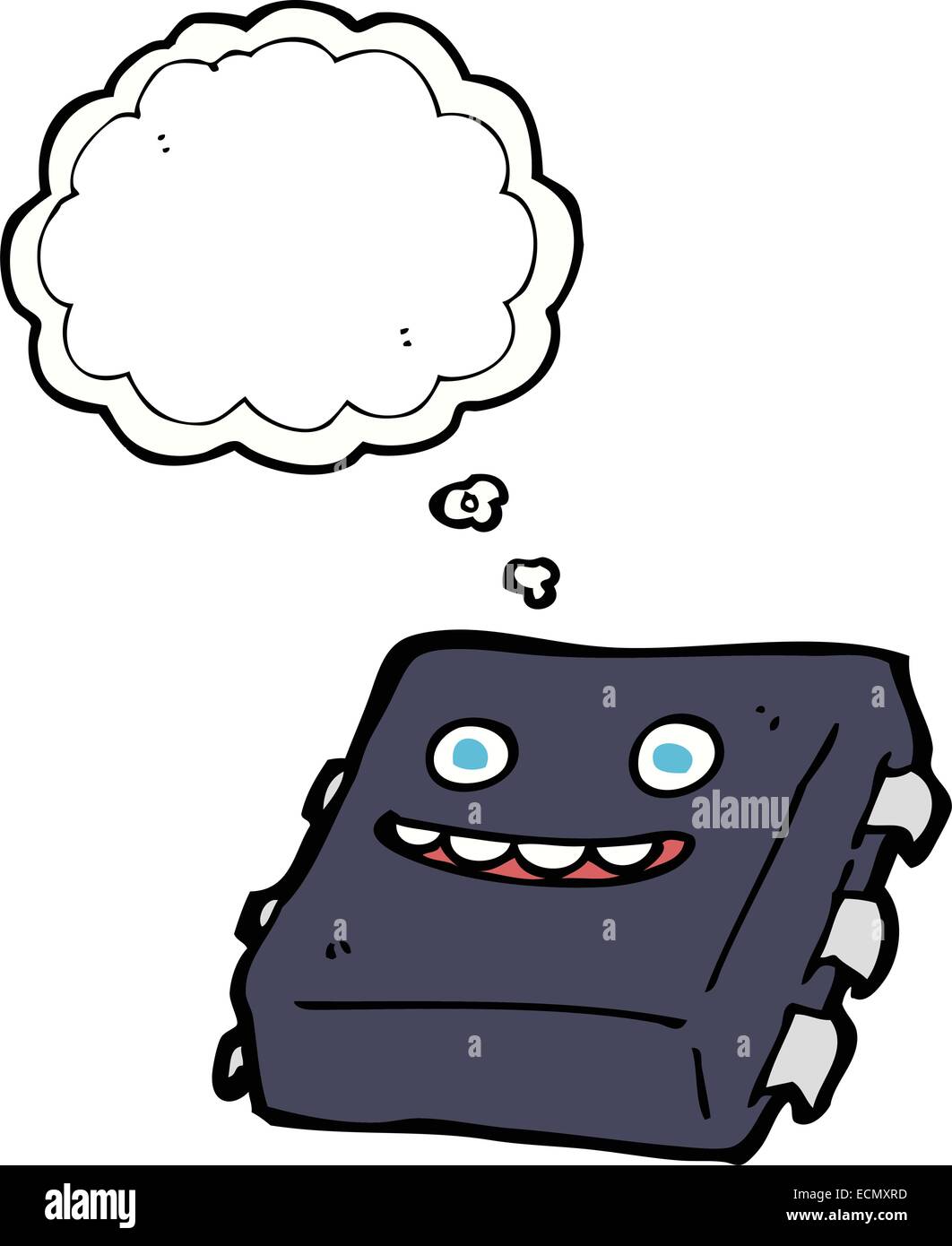 cartoon computer chip with thought bubble Stock Vector Image & Art - Alamy
